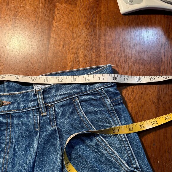 Vintage Bill‎ Blass High Waist Jeans Womens 32x26 Pleated Petite Tapered Mom - Picture 10 of 12